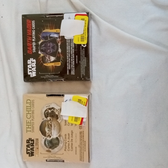 2 ct Darth/Grogu Shaped Playing cards nib Star Wars The Mandalorian - Picture 2 of 6